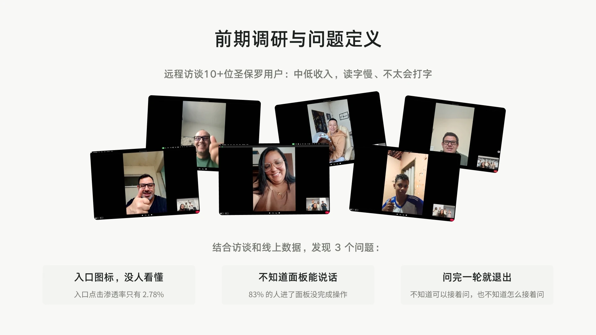前期调研与问题定义